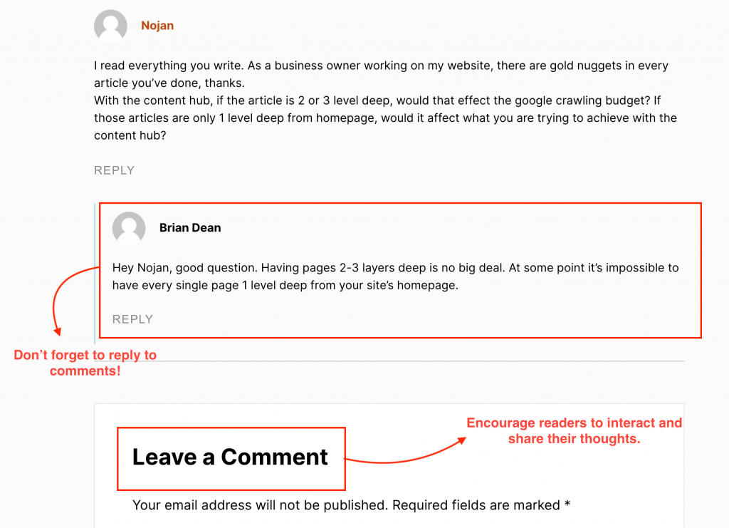 comment box example