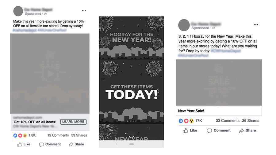 Facebook ad conversion canvas