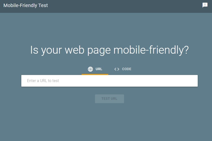 Google Search Console mobile-friendly testing tool