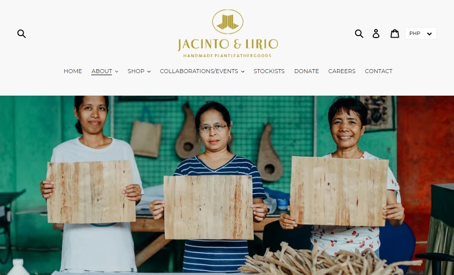 Jacinto and Lirio website home page