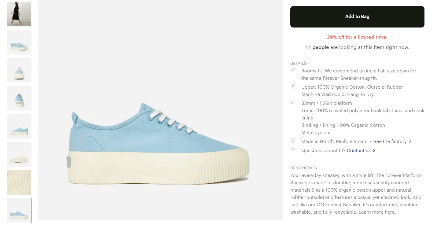 The Forever Platform Sneakers in sky blue for sale