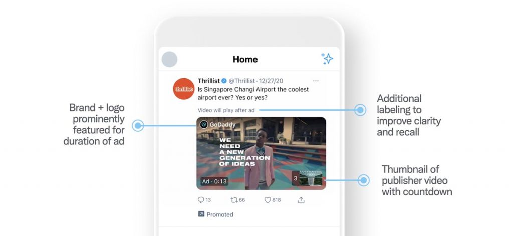 Example of Twitter Amplify Ads