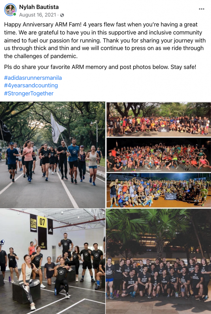 community post at adidas runners manila