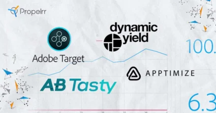 Adobe Target, dynamic yield, AB Tasty, and Apptimize logos