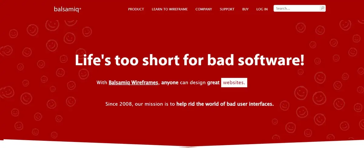 Balsamiq UX Design Homepage