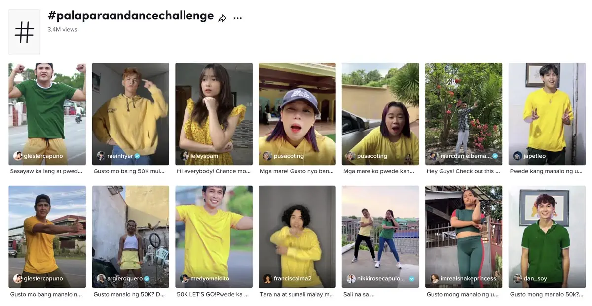 tiktok hashtag landing page