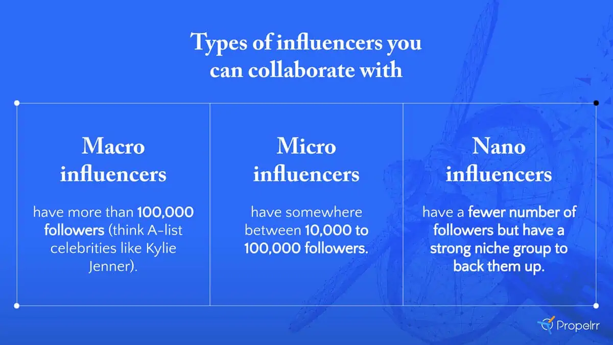 types of influencers infographic