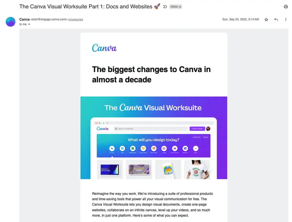 canva email drip