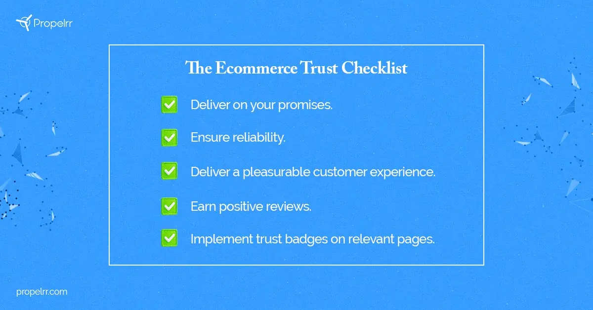 ecommerce trust checklist