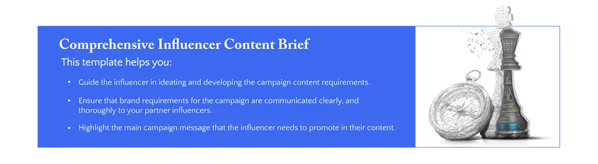 free template influencer marketing content brief