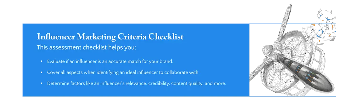free template influencer marketing criteria checklist
