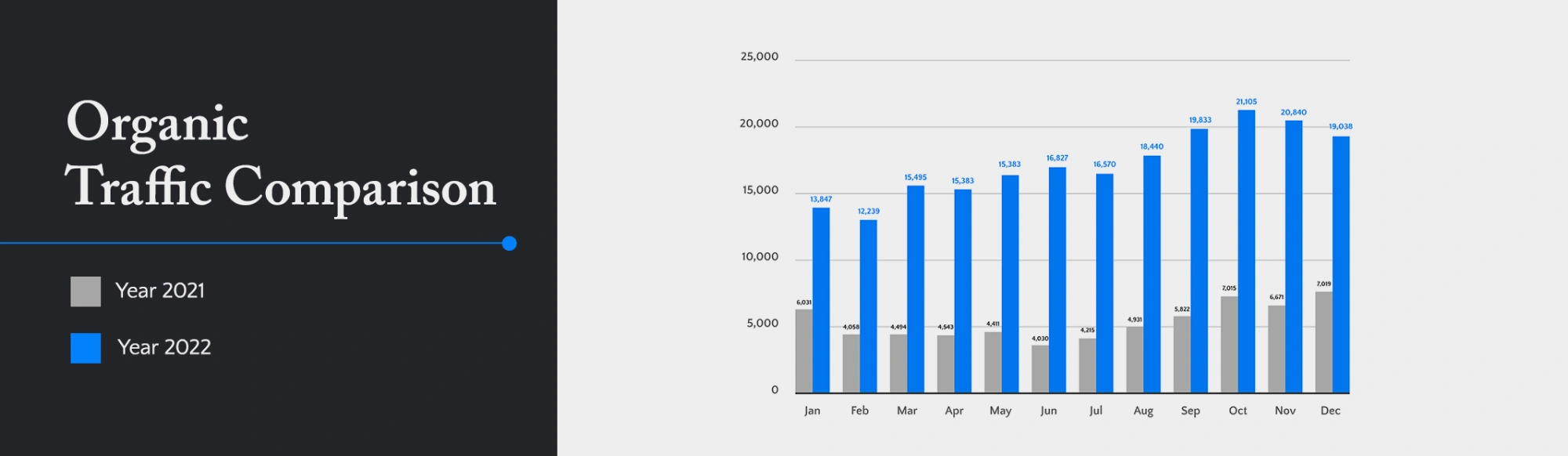 Case Study Propelrr Result Organic Traffic Comparison